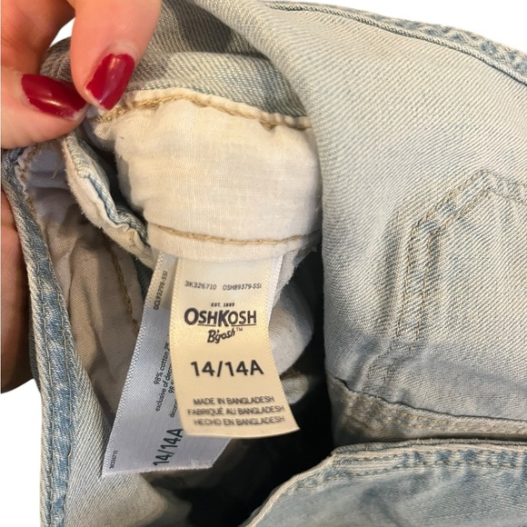 OshKosh B'gosh Light Blue Denim Overalls Girls Size 14/14A - Picture 7 of 7